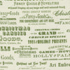 Moda Christmas Faire Fabric Advertising Text Cream Evergreen 7396-23