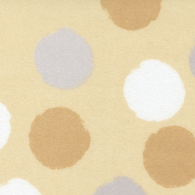 Moda D Is For Dream Flannel Large Polka Yellow 25128-15F