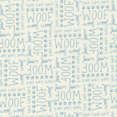 Moda Dog Daze Woof Text Cream 20843-11 Main Image