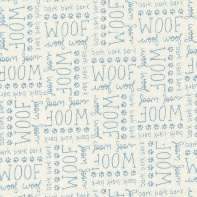Moda Dog Daze Woof Text Cream 20843-11