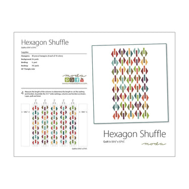 Moda Download Free Pattern: Hexagon Shuffle Quilt  - The Sewing Studio for sale UK - The Sewing Studio