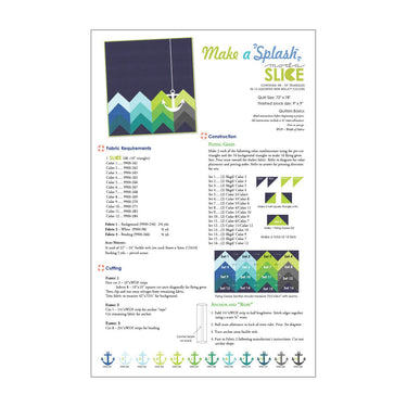 Moda Download Free Pattern: Make A Splash Quilt  - The Sewing Studio for sale UK - The Sewing Studio