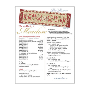 Moda Download Free Pattern: Meadow Table Runner  - The Sewing Studio for sale UK - The Sewing Studio