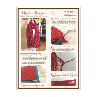 Moda Download Free Pattern: Midwinter Reds Scarf  - The Sewing Studio for sale UK - The Sewing Studio