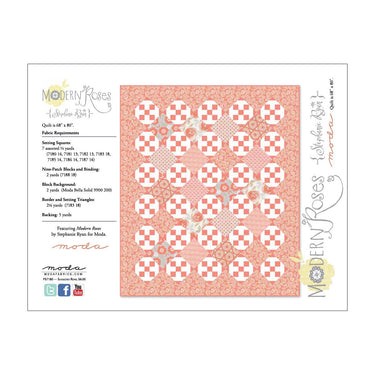 Moda Download Free Pattern: Modern Rose Quilt  - The Sewing Studio for sale UK - The Sewing Studio