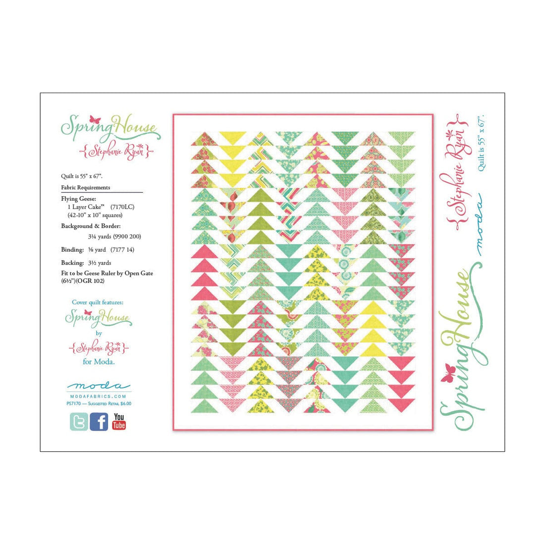 Moda Download Free Pattern: Spring House Quilt  - The Sewing Studio