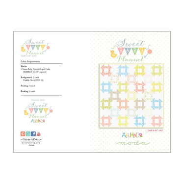 Moda Download Free Pattern: Sweet Baby Flannels Quilt  - The Sewing Studio for sale UK - The Sewing Studio