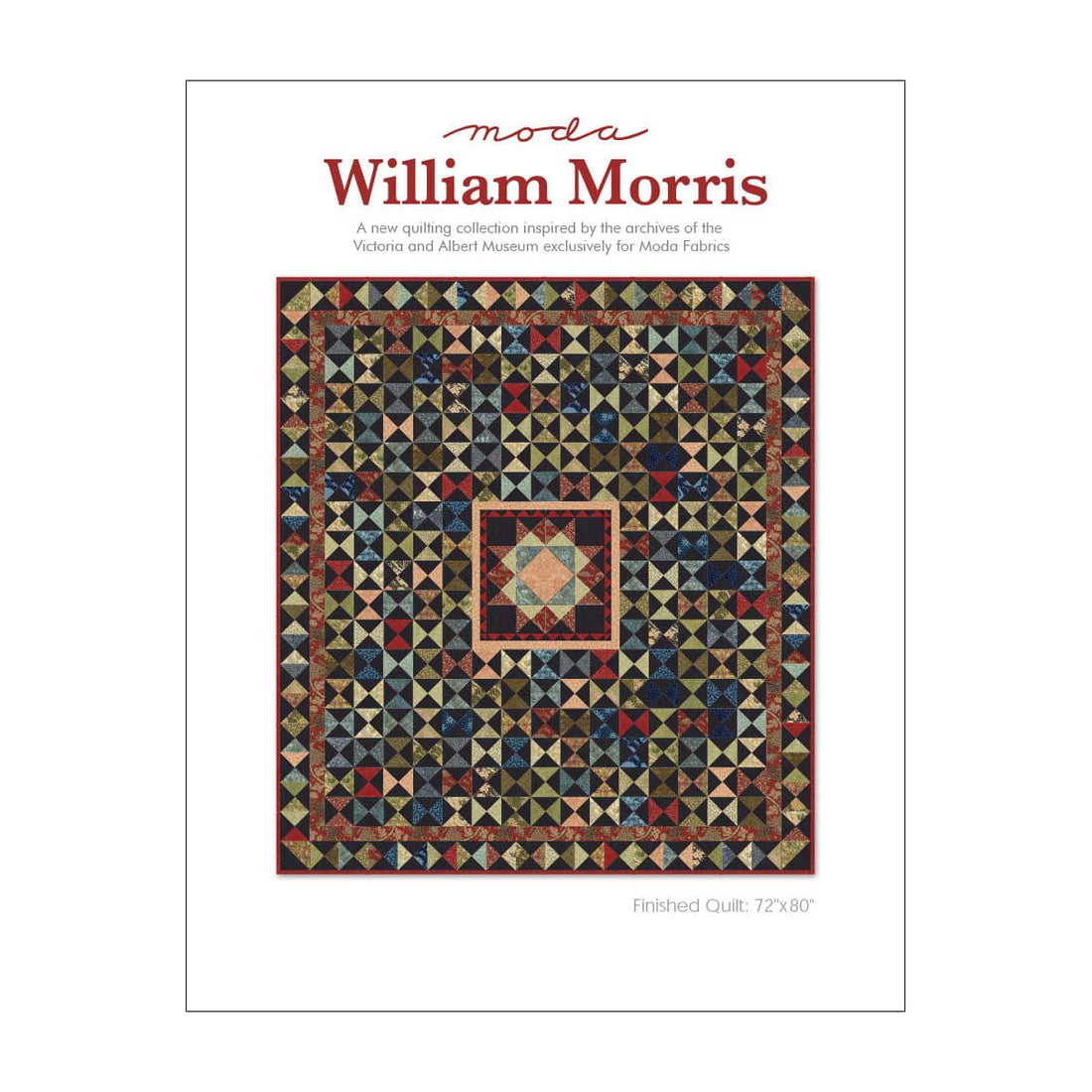 Moda Download Free Pattern: William Morris Hourglass Quilt  - The Sewing Studio