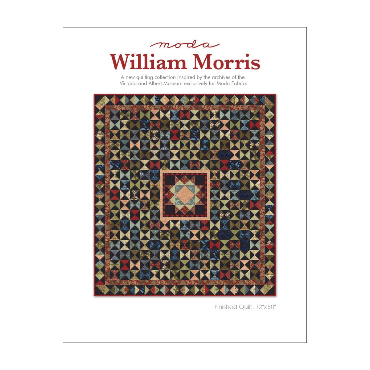 Moda Download Free Pattern: William Morris Hourglass Quilt  - The Sewing Studio