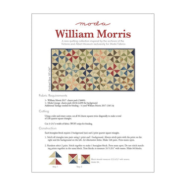 Moda Download Free Pattern: William Morris Table Runner  - The Sewing Studio for sale UK - The Sewing Studio