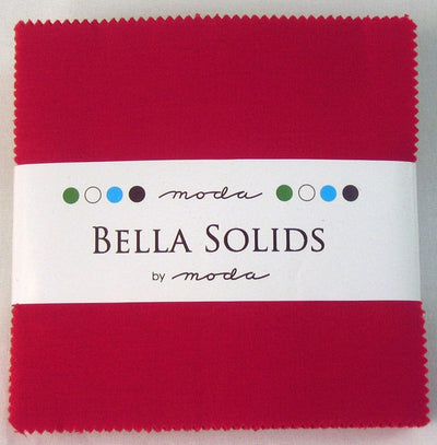 Moda Fabric Bella Solids Charm Pack Red