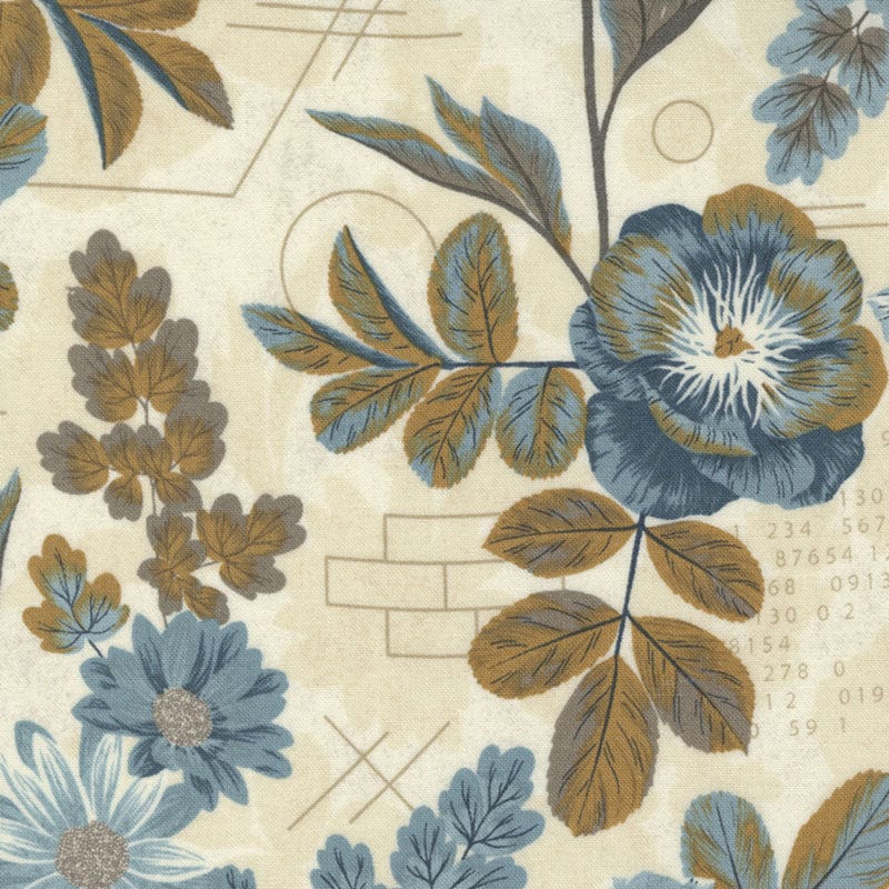 Moda Fabric Moda Decorum Fabric Grace Floral Ecru 30680-11  - The Sewing Studio