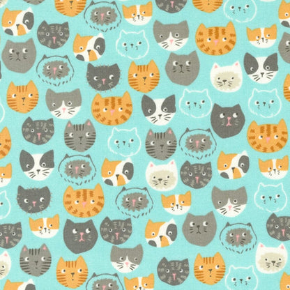 Green Dogs and Cats Moda Fabric Moda Here Kitty Kitty - The Sewing Studio