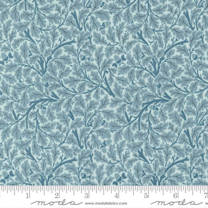 Moda Fabric Moda Morris Meadow Acorn Leaf Aquamarine 8376-16  - The Sewing Studio