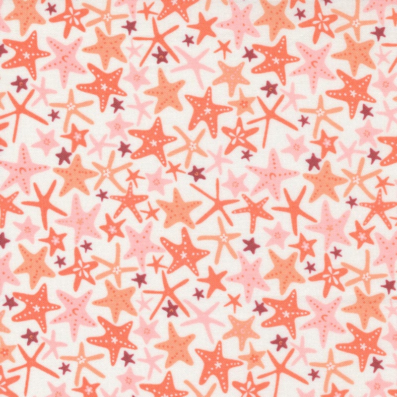 Moda Fabric Moda The Sea And Me Fabric You Are A Star Cloud Coral 20796-11  - The Sewing Studio