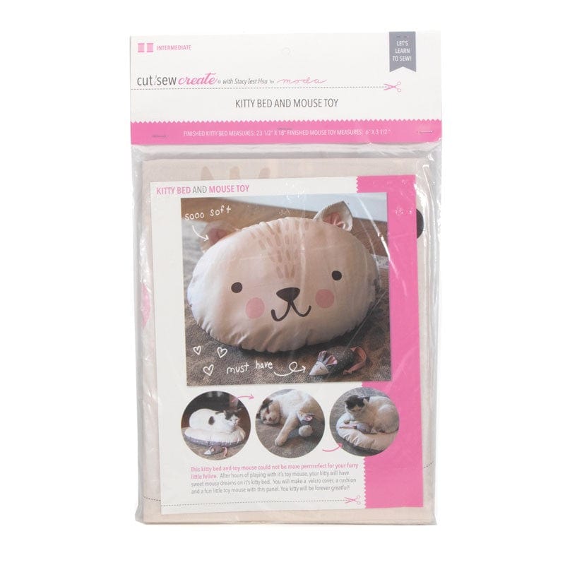 Moda Fabric Panels & Labels Moda Cut Sew Create - Kitty Bed Toy Panel  - The Sewing Studio