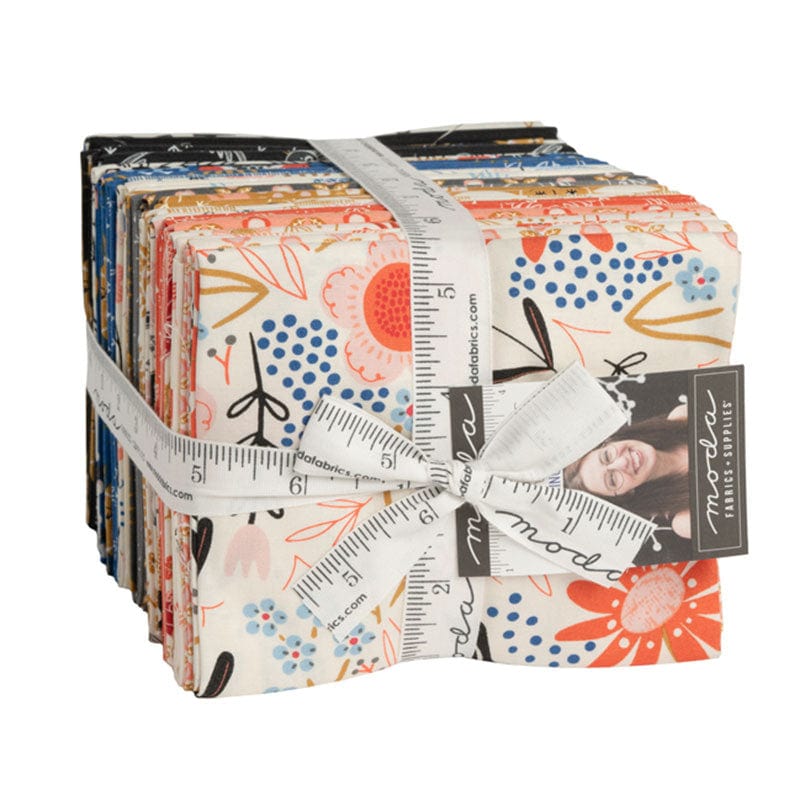 Multi-coloured Floral, Birds, Foliage Moda Fabric Pre Cuts Moda Birdsong Fat Quarter Bundle 34 Piece 48350AB - The Sewing Studio