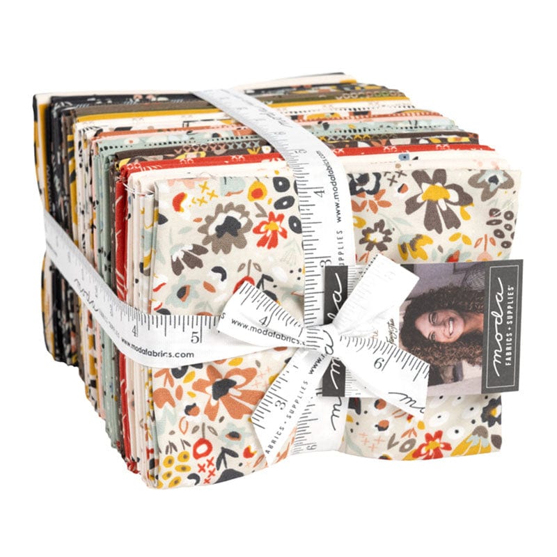 Multi-coloured Floral Moda Fabric Pre Cuts Moda Dawn On The Prairie Fat Quarter Pack 38 Piece 45570AB - The Sewing Studio