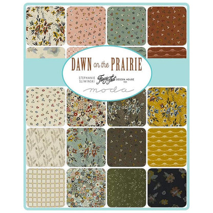 Multi-coloured Floral Moda Fabric Pre Cuts Moda Dawn On The Prairie Fat Quarter Pack 38 Piece 45570AB - The Sewing Studio