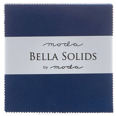 Moda Fabric Pre Cuts Moda Fabric Bella Solids Charm Pack Blue  - The Sewing Studio for sale UK - The Sewing Studio