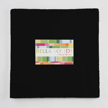 Moda Fabric Pre Cuts Moda Fabric Junior Layer Cakes Bella Solids Black  - The Sewing Studio for sale UK - The Sewing Studio