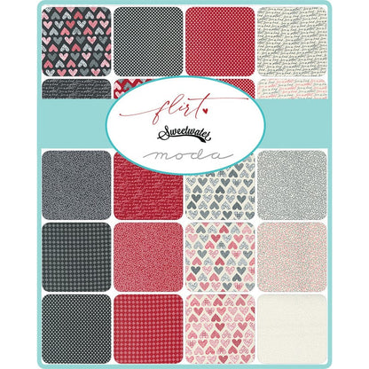 Multi-coloured Novelty Moda Fabric Pre Cuts Moda Flirt Jelly Roll 55570JR - The Sewing Studio