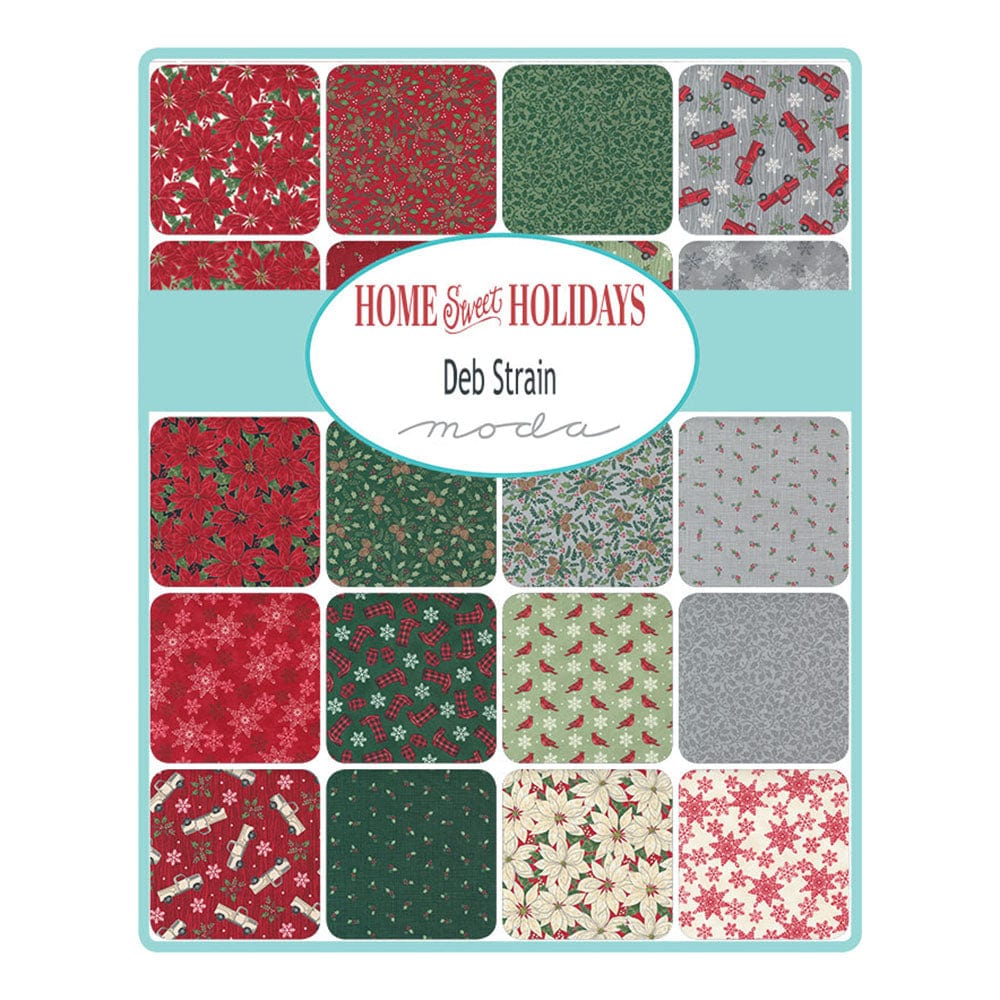 Moda Fabric Pre Cuts Moda Home Sweet Holidays Layer Cake  - The Sewing Studio