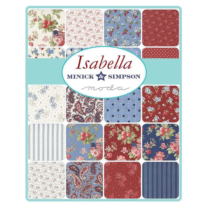 Multi-coloured Reproduction Moda Fabric Pre Cuts Moda Isabella Layer Cake 14940LC - The Sewing Studio