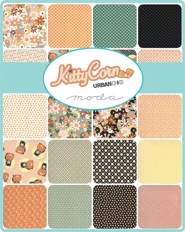Moda Fabric Pre Cuts Moda Kitty Corn Honey Bun  - The Sewing Studio