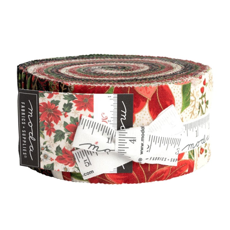 Moda Fabric Pre Cuts Moda Merry Manor Metal Jelly Roll 33660JRM  - The Sewing Studio