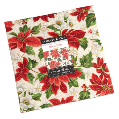 Moda Fabric Pre Cuts Moda Merry Manor Metal Layer Cake 33660LCM  - The Sewing Studio