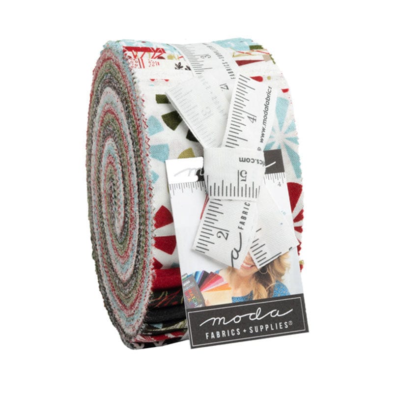 Moda Fabric Pre Cuts Moda Peppermint Bark Jelly Roll 30690JR  - The Sewing Studio