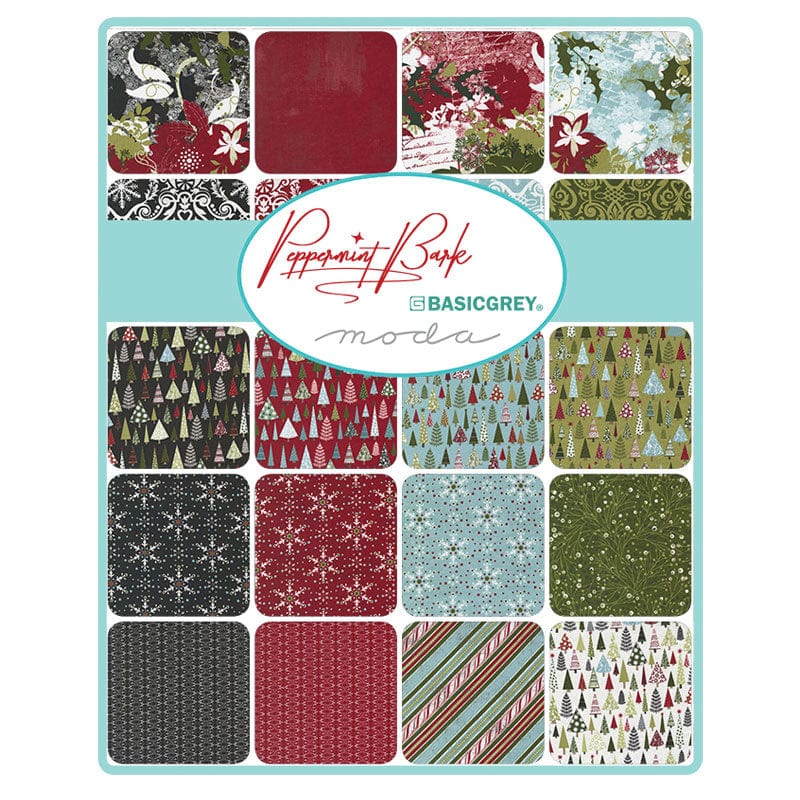 Moda Fabric Pre Cuts Moda Peppermint Bark Jelly Roll 30690JR  - The Sewing Studio