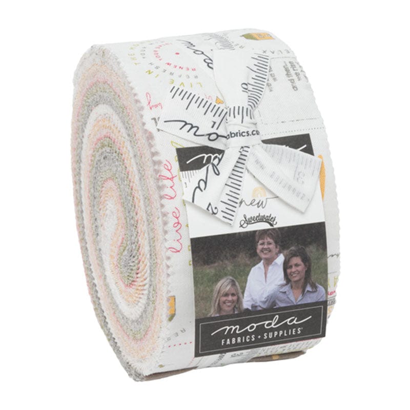 Multi-coloured Childrens Moda Fabric Pre Cuts Moda Renew Jelly Roll 55560JR - The Sewing Studio