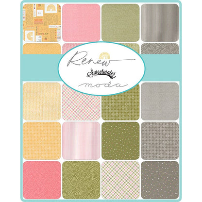 Multi-coloured Childrens Moda Fabric Pre Cuts Moda Renew Jelly Roll 55560JR - The Sewing Studio