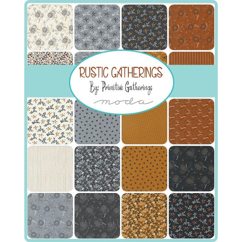 Multi-coloured Halloween Moda Fabric Pre Cuts Moda Rustic Gatherings Fat Quarter Bundle 40 Piece 49200AB - The Sewing Studio