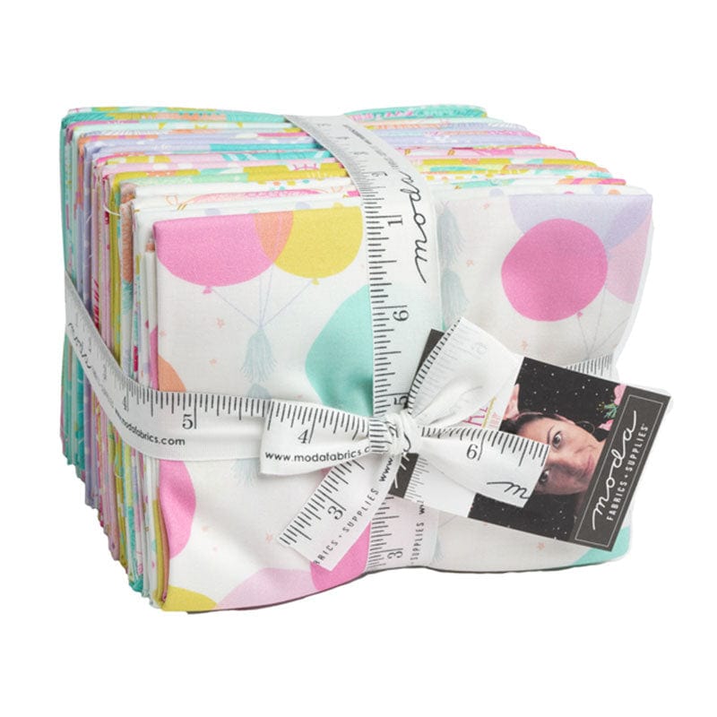 Multi-coloured Fun and Funky Moda Fabric Pre Cuts Moda Soiree Fat Quarter Bundle 32 Piece 13370AB - The Sewing Studio
