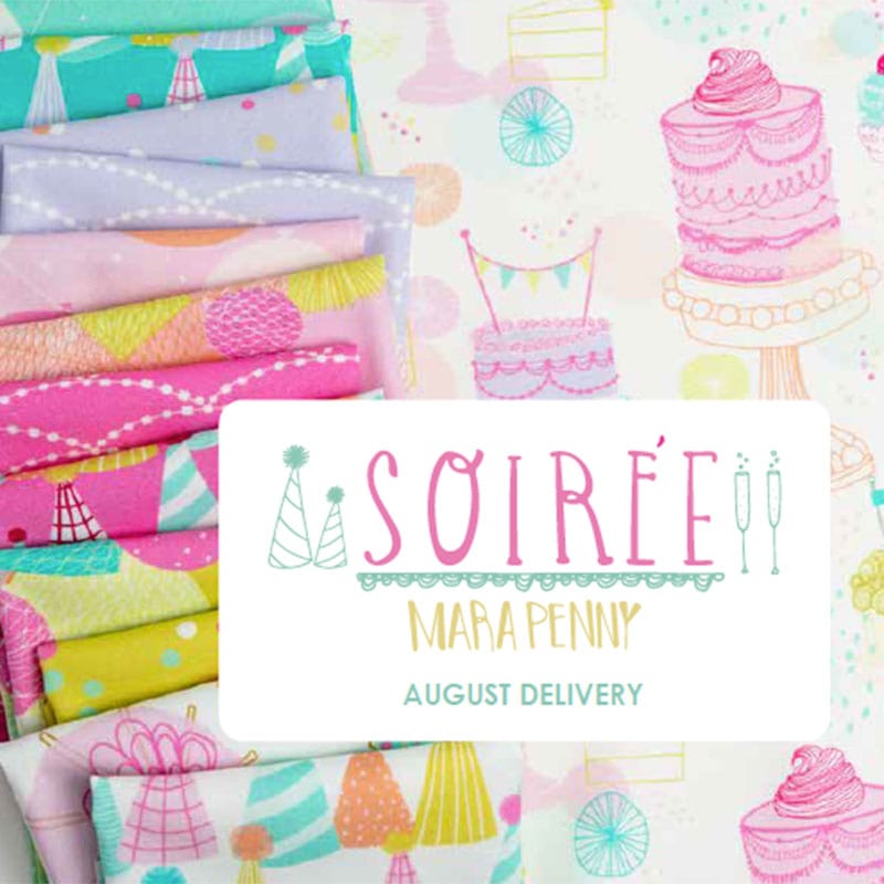 Multi-coloured Fun and Funky Moda Fabric Pre Cuts Moda Soiree Fat Quarter Bundle 32 Piece 13370AB - The Sewing Studio