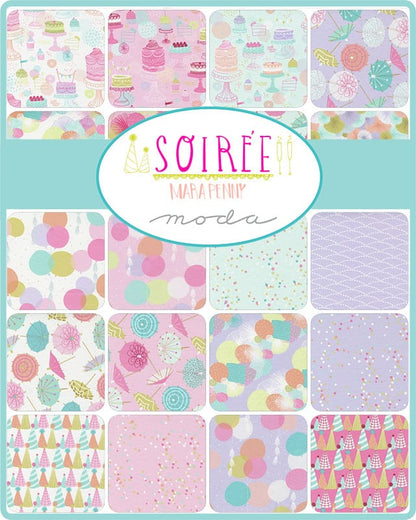 Multi-coloured Fun and Funky Moda Fabric Pre Cuts Moda Soiree Fat Quarter Bundle 32 Piece 13370AB - The Sewing Studio