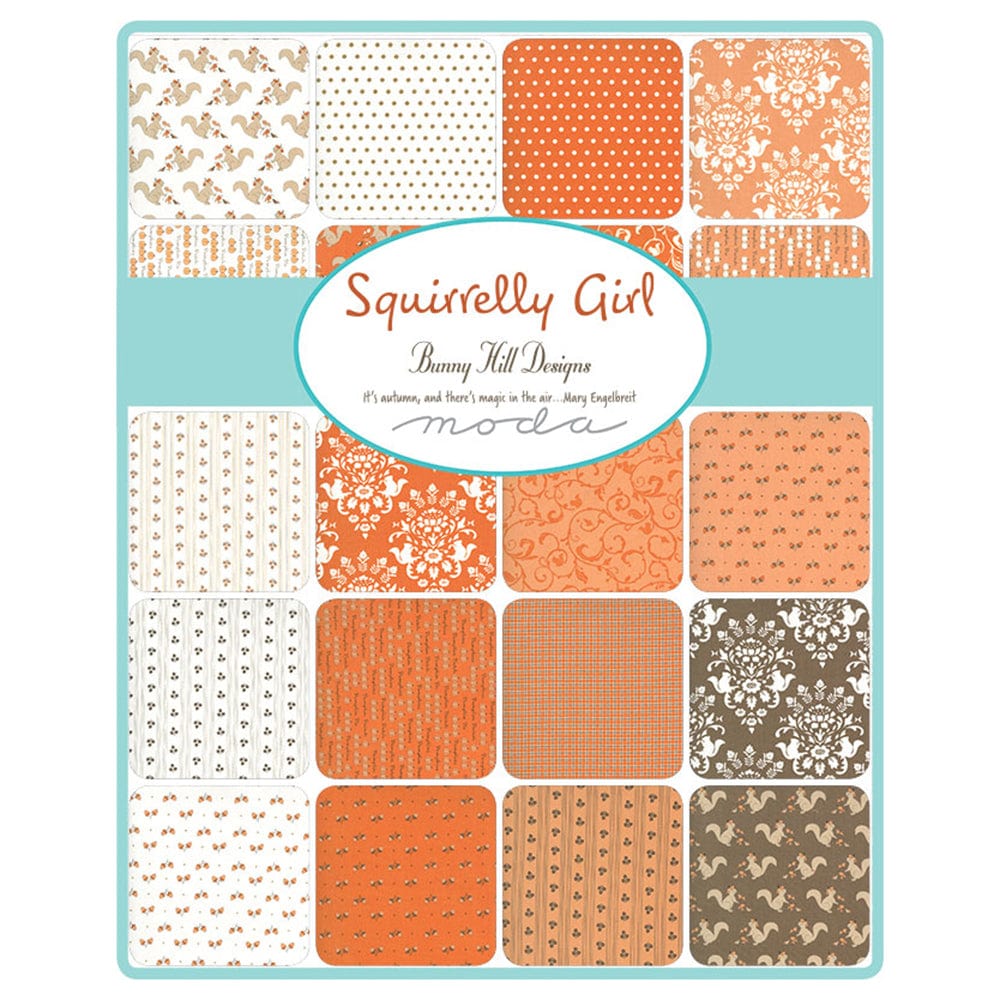 Moda Fabric Pre Cuts Moda Squirrelly Girl Honey Bun  - The Sewing Studio