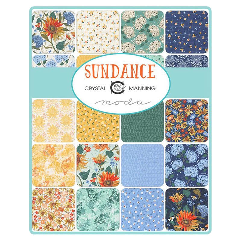 Multi-coloured Floral Moda Fabric Pre Cuts Moda Sundance Fat Quarter Bundle 25 Piece 11900AB - The Sewing Studio