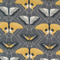 Moda Fabric Through the Woods Butterfly Prisms Charcoal 43114 12