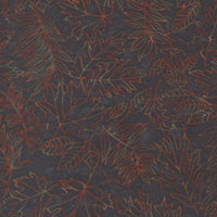 Moda Fall Melody Flannel Fabric Forest Floor Leaf Black 6904-18F