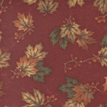 Moda Fall Melody Flannel Fabric Maple Leaf Crimson 6902-16F