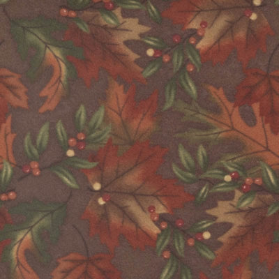 Moda Fall Melody Flannel Fabric Nautre Leaf Brown 6901-14F