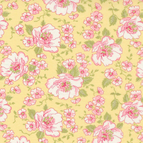 Moda Grace Romantic Roses Sunbeam Fabric 18720 14