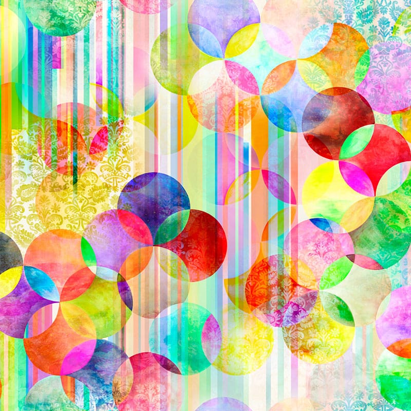 Moda Gradients Parfait Fabric Rainbow Bubbles Fantasy 33643-11