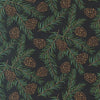 Moda Holidays At Home Evergreen Pinecones Charcoal Black 56076-23 Main Image