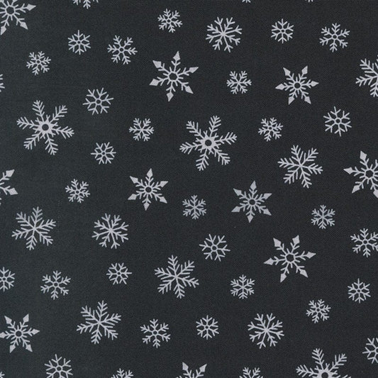 Moda Holidays At Home Winter Snowflakes Charcoal Black 56077-13 Main Image
