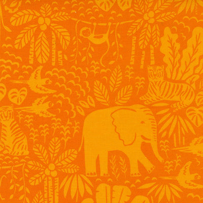 Moda Jungle Paradise Jungle Scene Orange Fabric 20785 15